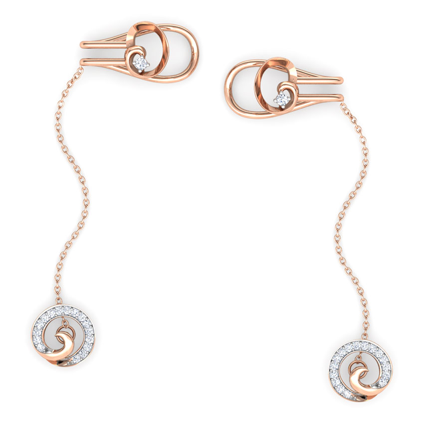 Swirly Chain Diamond Ear Cuffs Swirly Chain Diamond Ear Cuffs