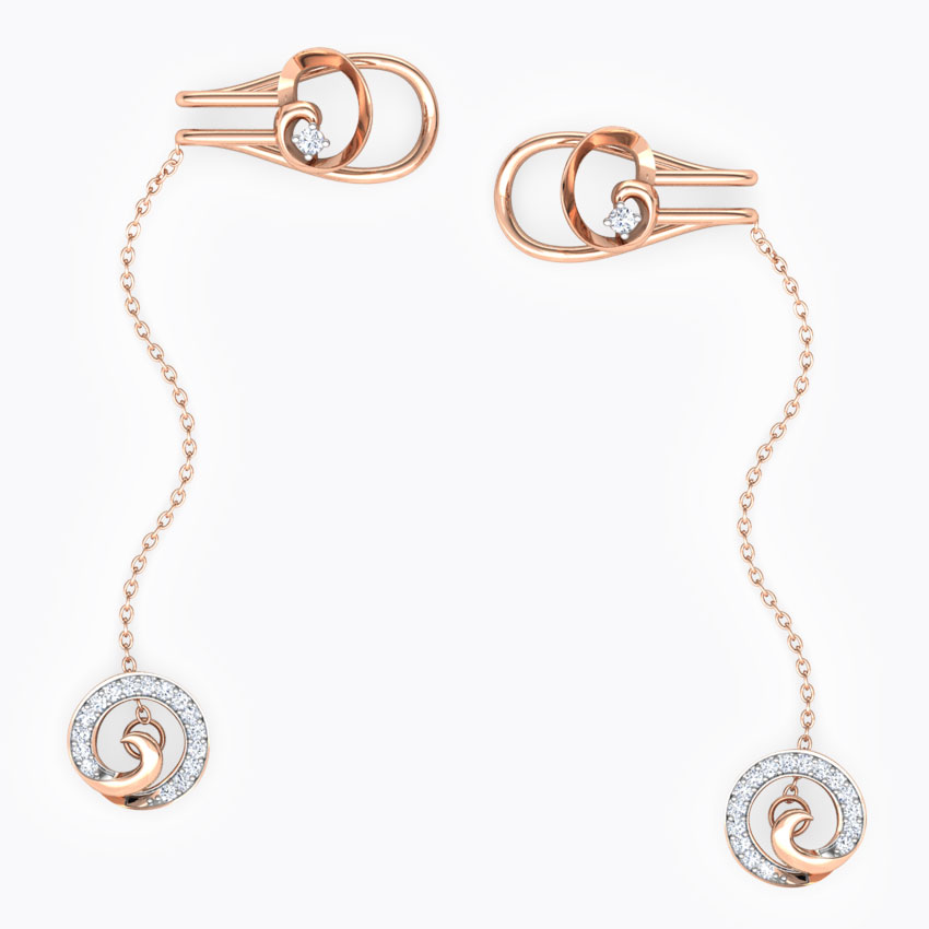 Swirly Chain Diamond Ear Cuffs Swirly Chain Diamond Ear Cuffs