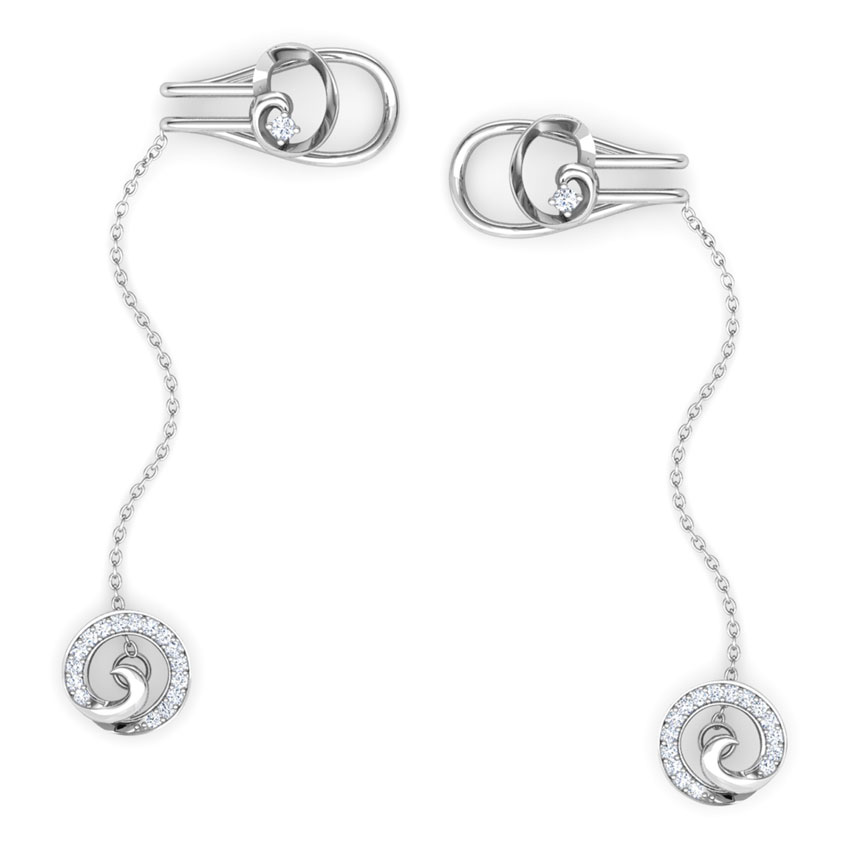 Swirly Chain Diamond Ear Cuffs Swirly Chain Diamond Ear Cuffs
