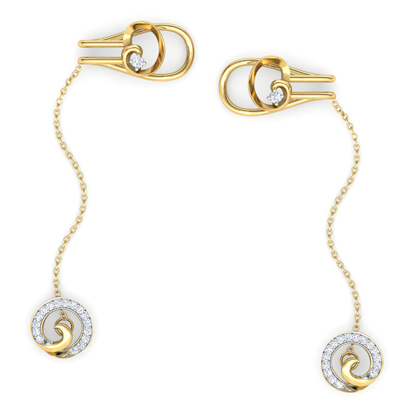 Swirly Chain Diamond Ear Cuffs Swirly Chain Diamond Ear Cuffs