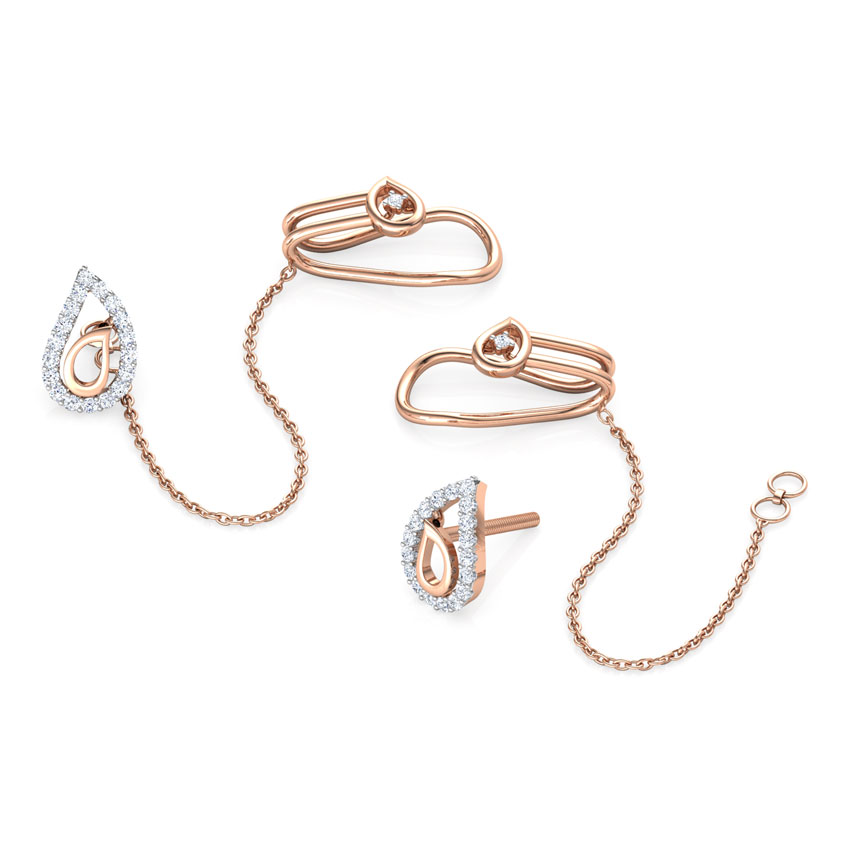 Paisley Chain Diamond Ear Cuffs Paisley Chain Diamond Ear Cuffs