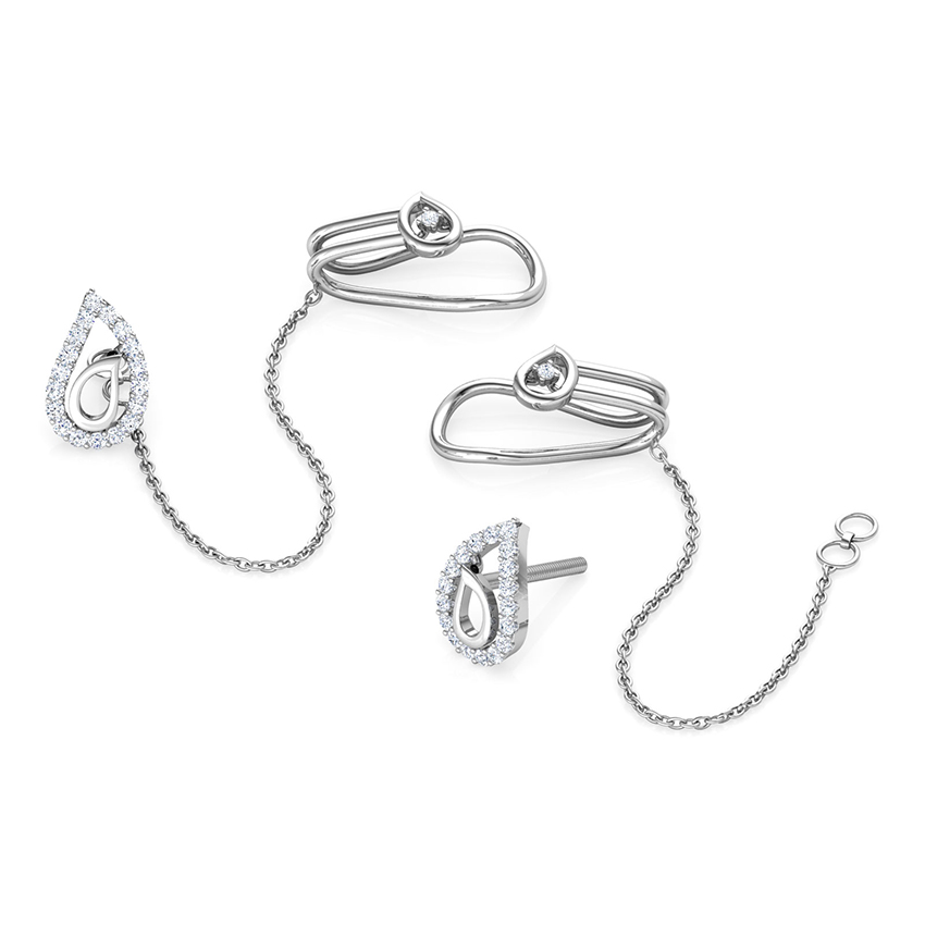 Paisley Chain Diamond Ear Cuffs Paisley Chain Diamond Ear Cuffs