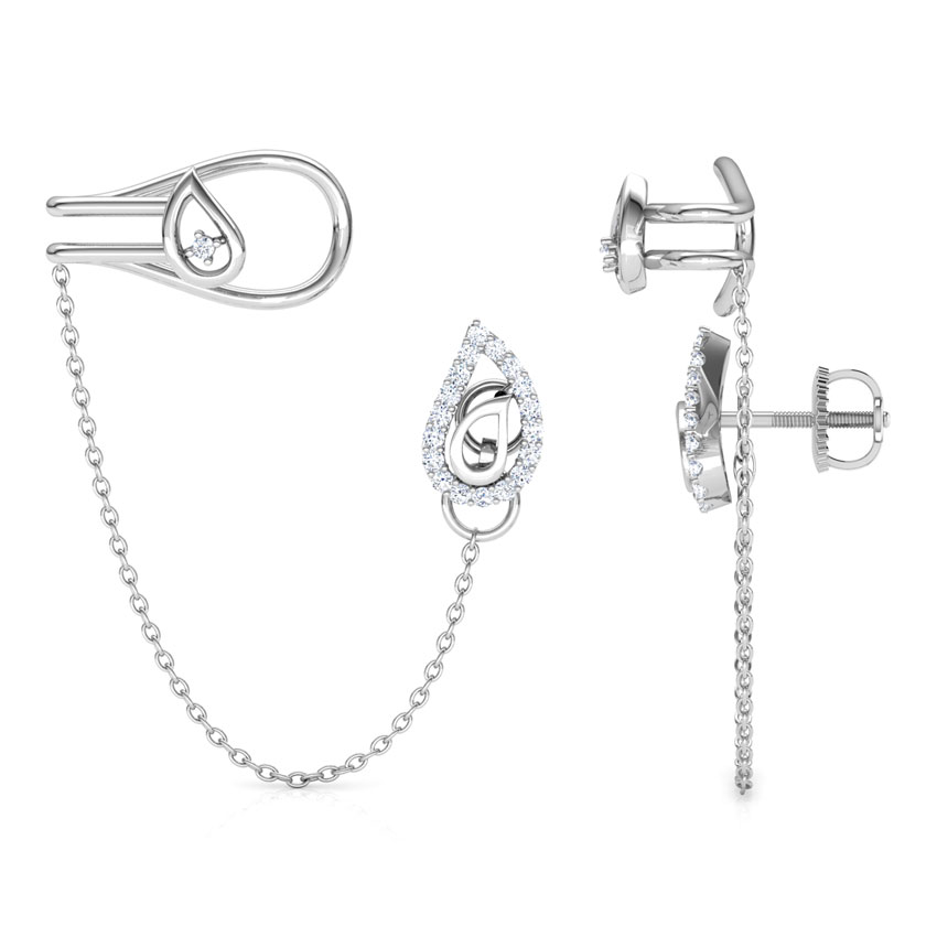 Paisley Chain Diamond Ear Cuffs Paisley Chain Diamond Ear Cuffs