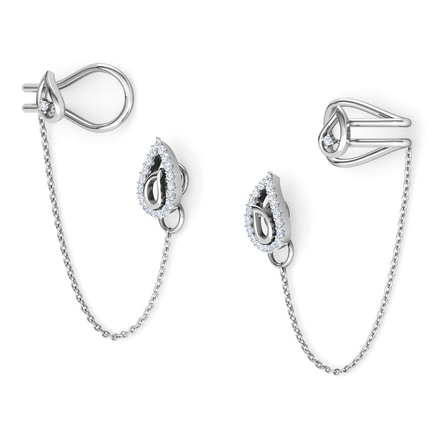 Paisley Chain Diamond Ear Cuffs Paisley Chain Diamond Ear Cuffs