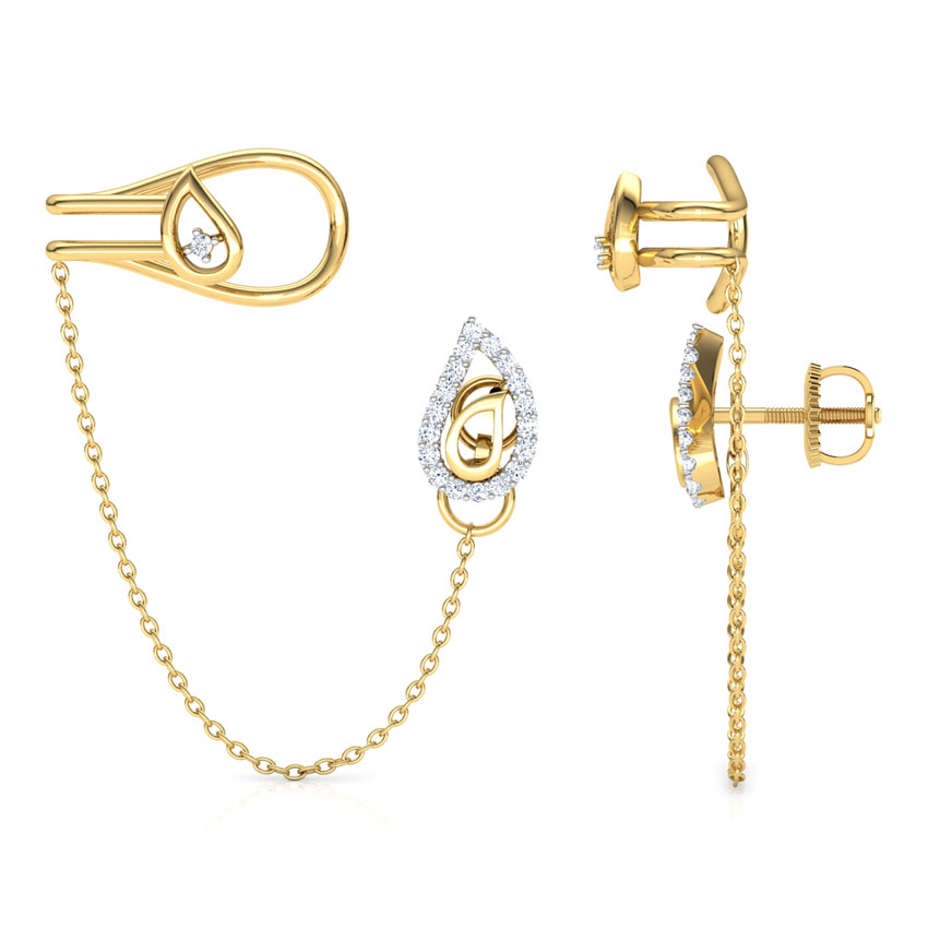 Paisley Chain Diamond Ear Cuffs Paisley Chain Diamond Ear Cuffs