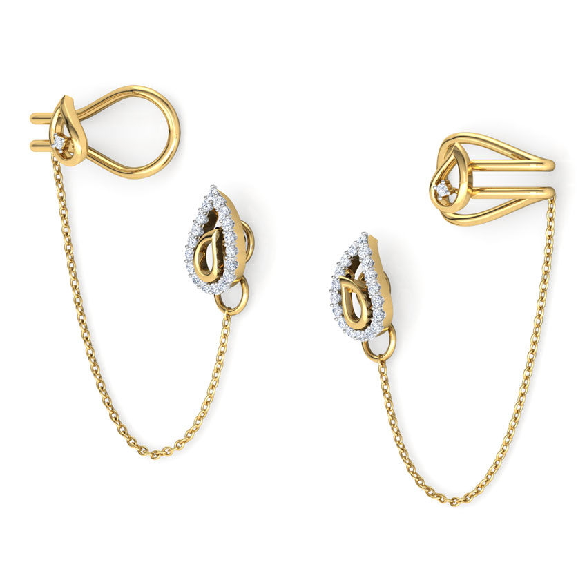 Paisley Chain Diamond Ear Cuffs Paisley Chain Diamond Ear Cuffs