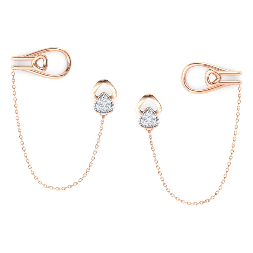 Triad Chain Ear Cuffs
