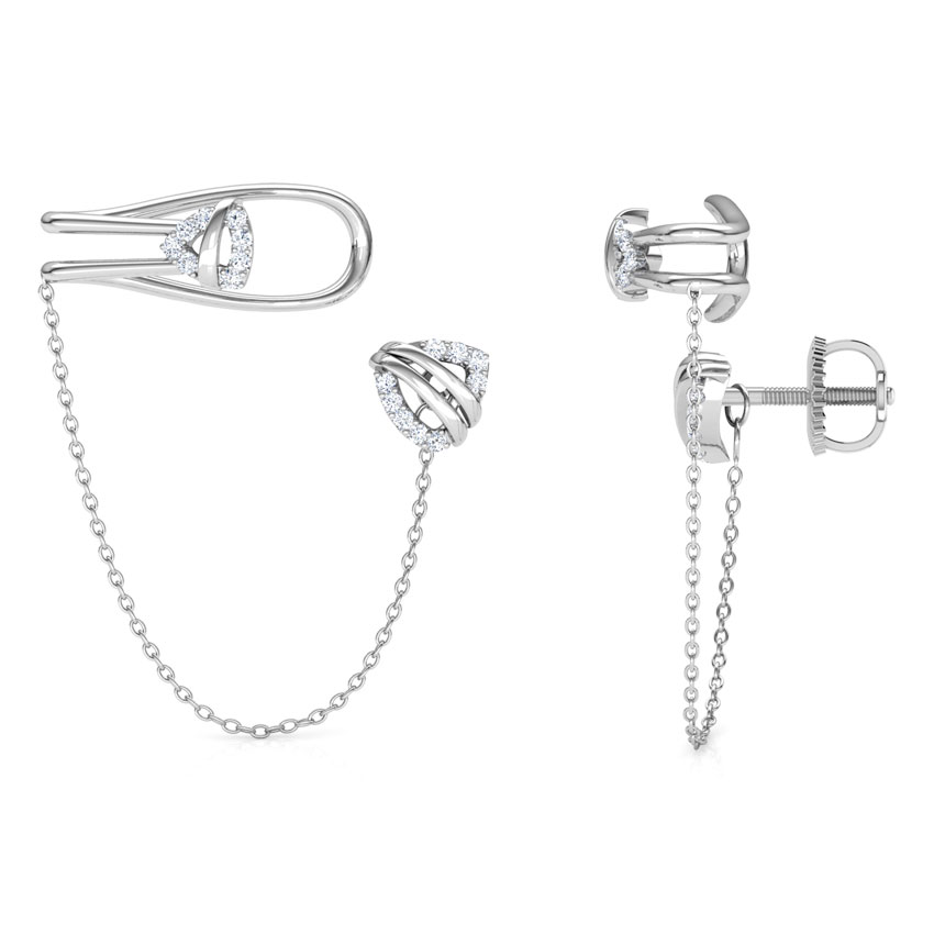 Trigon Chain Diamond Ear Cuffs Trigon Chain Diamond Ear Cuffs