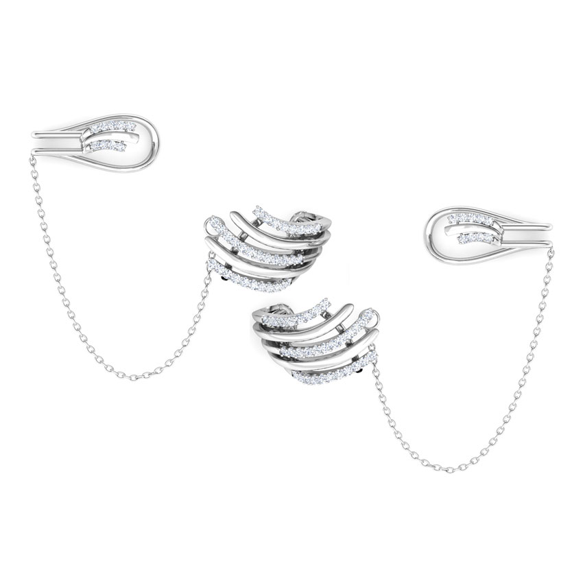 Arch Chain Diamond Ear Cuffs Arch Chain Diamond Ear Cuffs