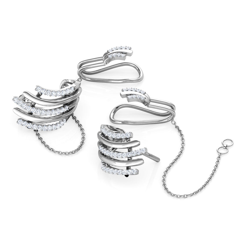 Arch Chain Diamond Ear Cuffs Arch Chain Diamond Ear Cuffs
