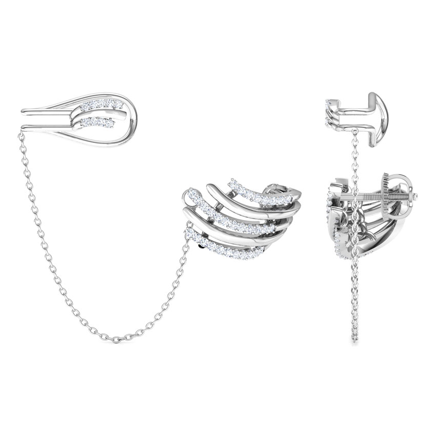 Arch Chain Diamond Ear Cuffs Arch Chain Diamond Ear Cuffs