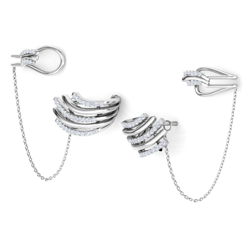 Arch Chain Diamond Ear Cuffs Arch Chain Diamond Ear Cuffs