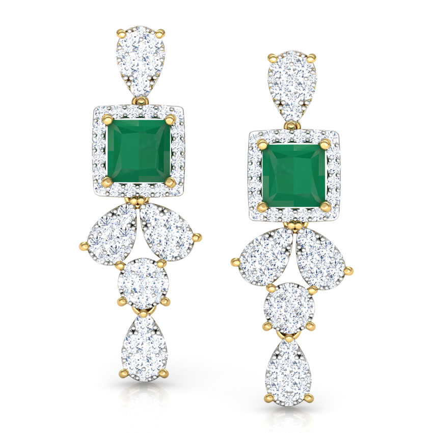 Pear Clump Drop Earrings
