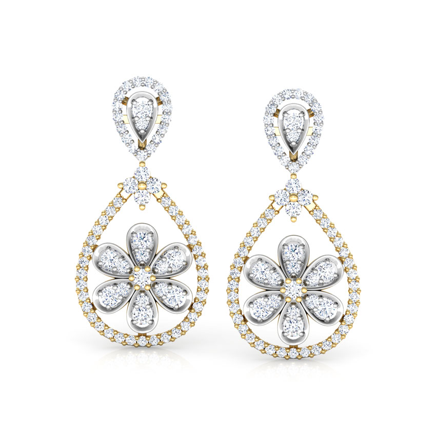Bloom and Pear Drop Earrings