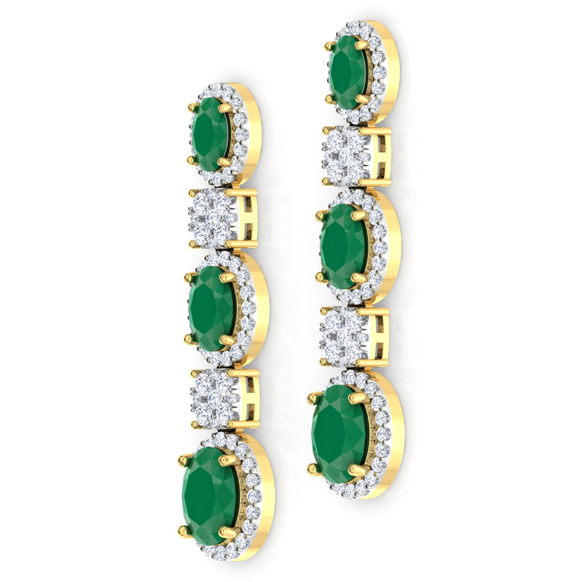 Quad and Oval Drop Earrings Quad and Oval Drop Earrings