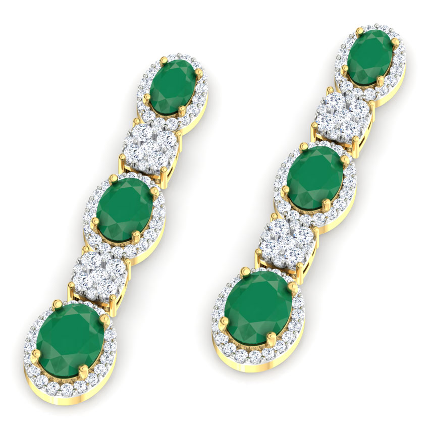 Quad and Oval Drop Earrings Quad and Oval Drop Earrings