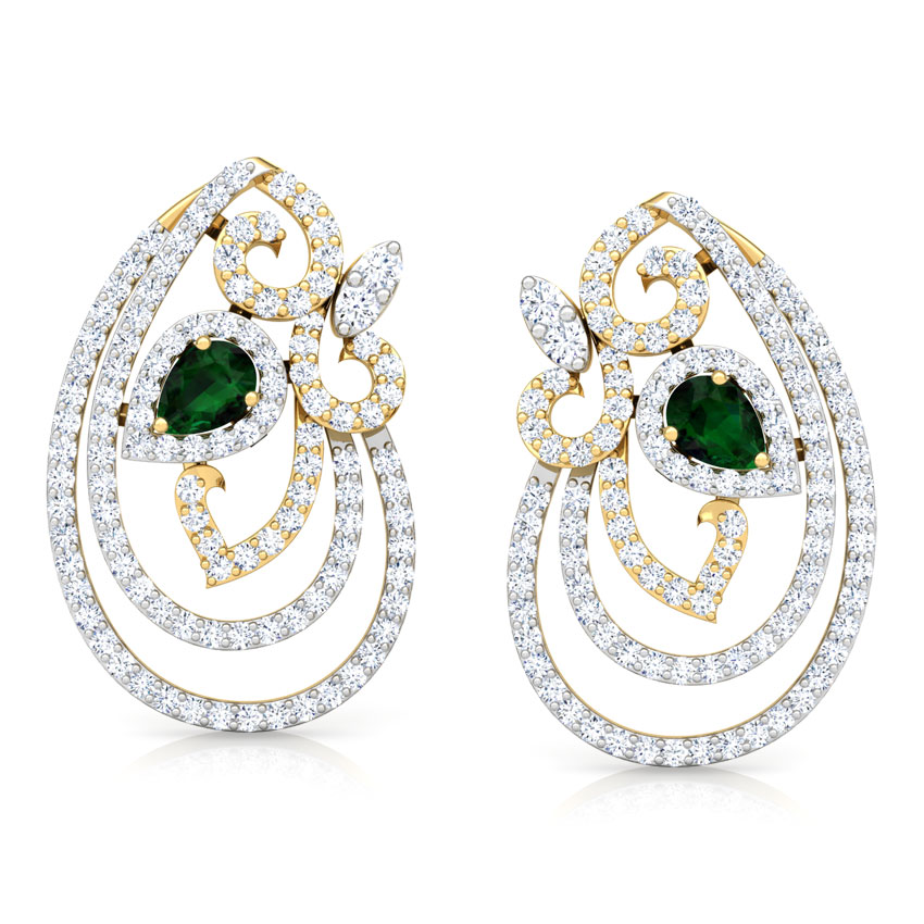 Curvy Scroll Stud Earrings