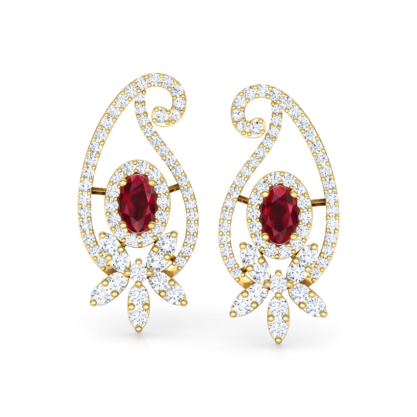 Paisley Petals Stud Earrings