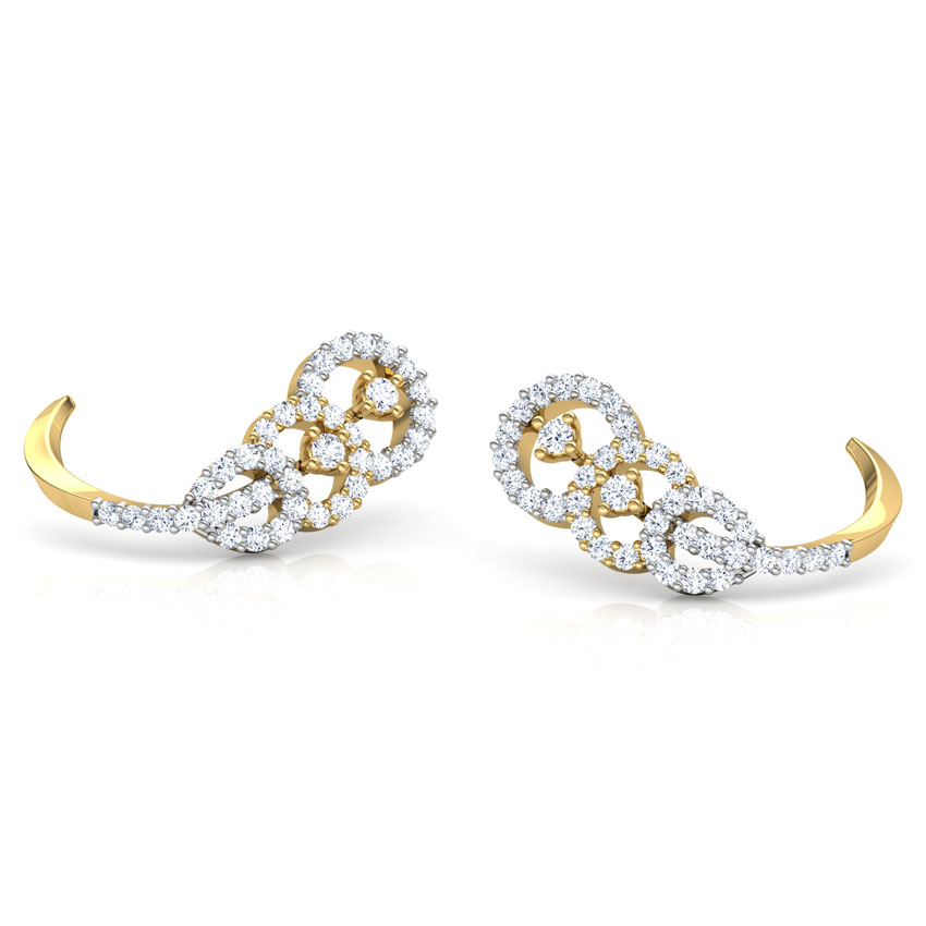 Loops Hug Diamond Ear Cuffs