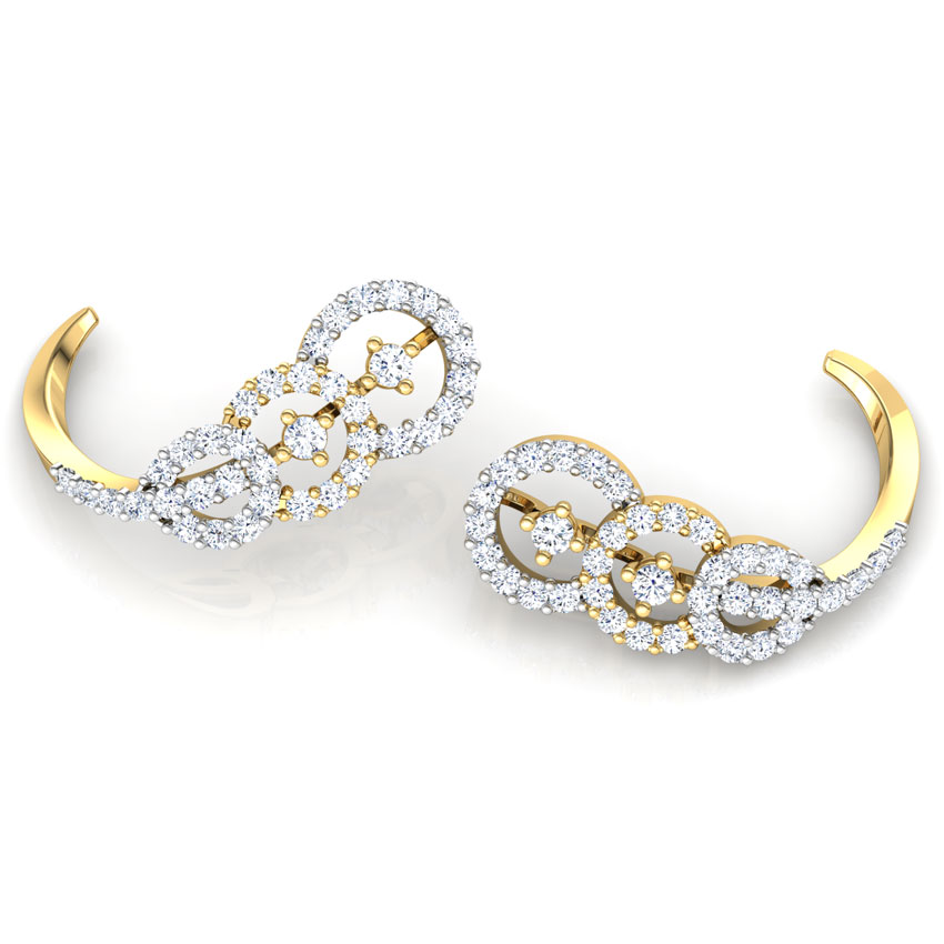 Loops Hug Diamond Ear Cuffs