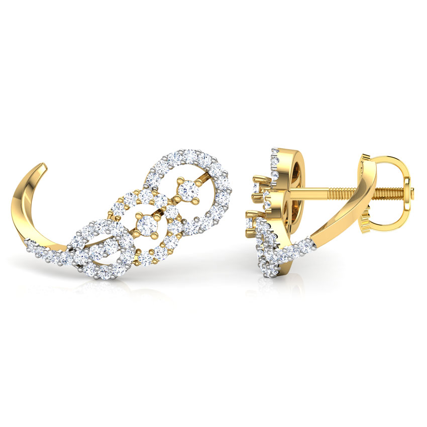 Loops Hug Diamond Ear Cuffs