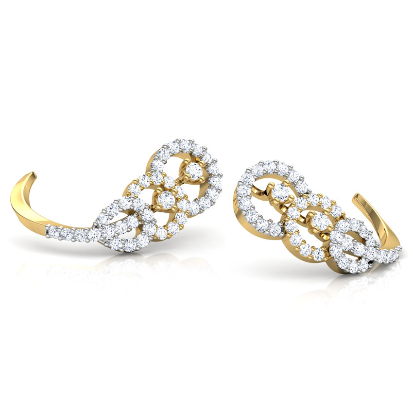 Loops Hug Diamond Ear Cuffs