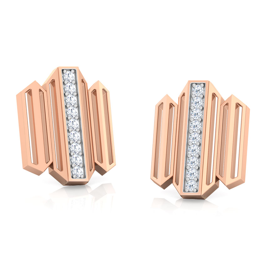 Eros Zigzag Diamond Stud Earrings