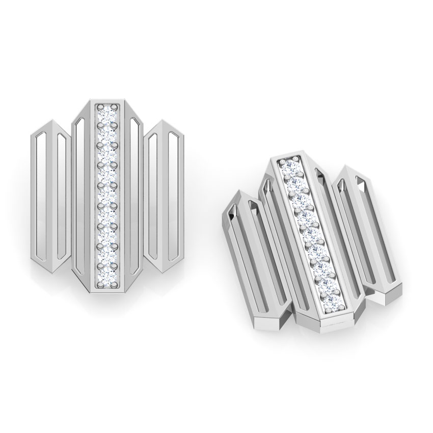 Eros Zigzag Diamond Stud Earrings Eros Zigzag Diamond Stud Earrings