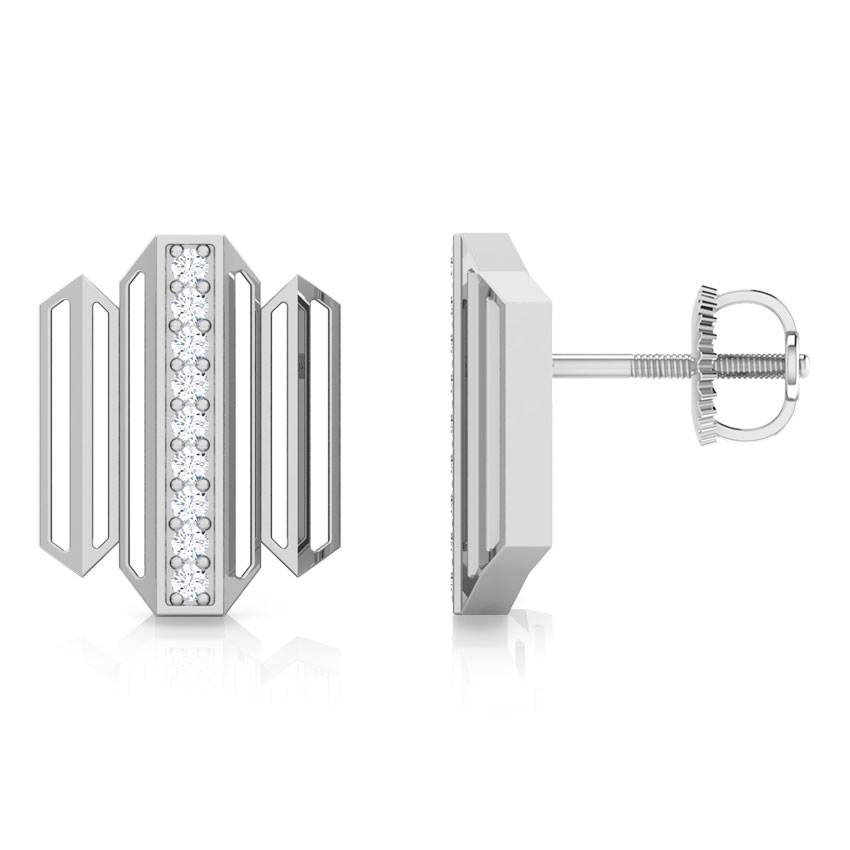 Eros Zigzag Diamond Stud Earrings Eros Zigzag Diamond Stud Earrings