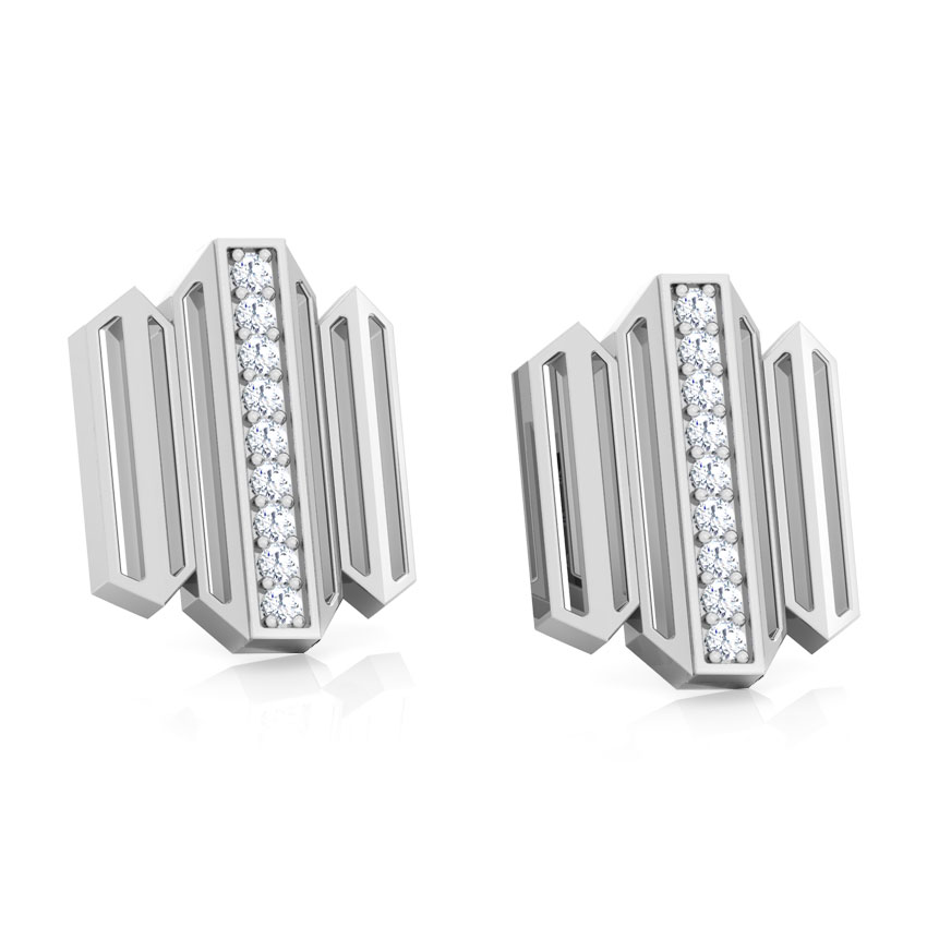 Eros Zigzag Diamond Stud Earrings Eros Zigzag Diamond Stud Earrings