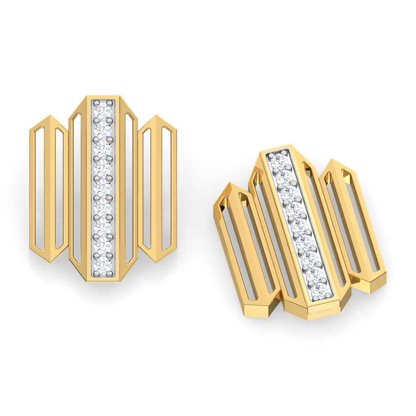 Eros Zigzag Diamond Stud EarringsUnique Beautiful DesignCaratLane