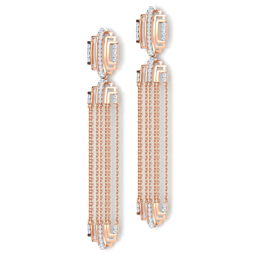 Liberty Linear Diamond Drop Earrings