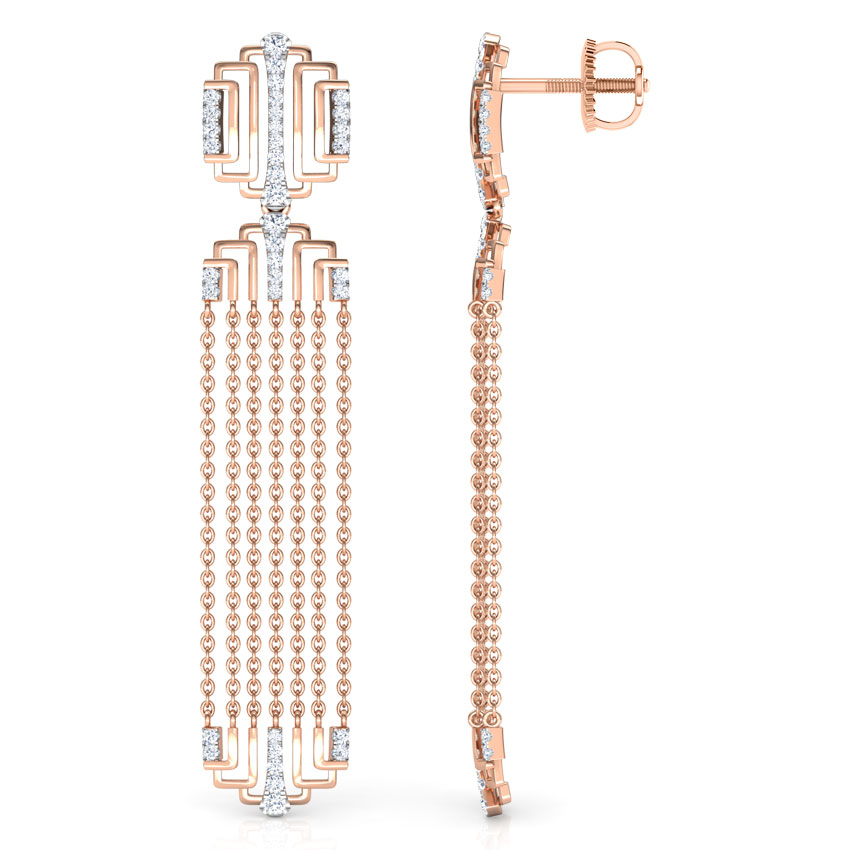 Liberty Linear Diamond Drop Earrings