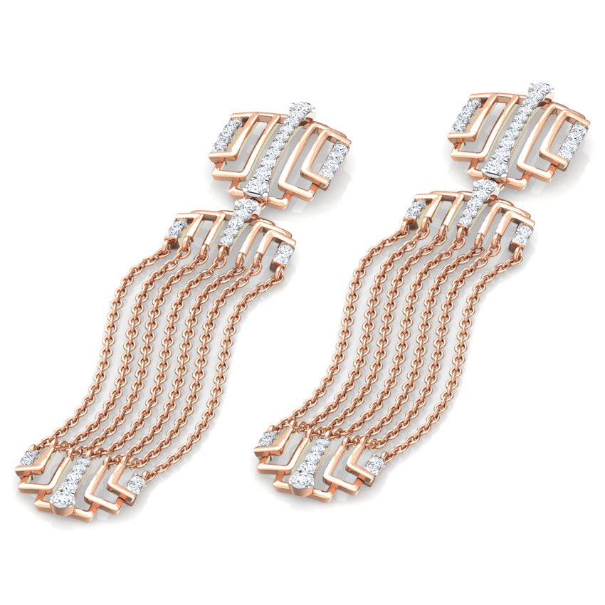 Liberty Linear Diamond Drop Earrings