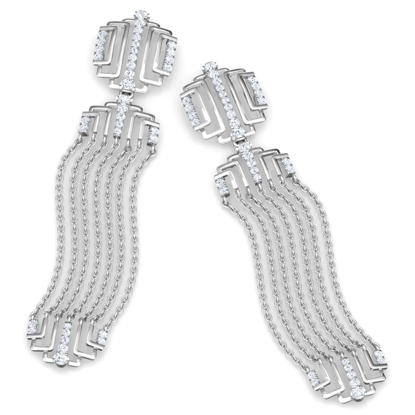 Liberty Linear Diamond Drop Earrings Liberty Linear Diamond Drop Earrings