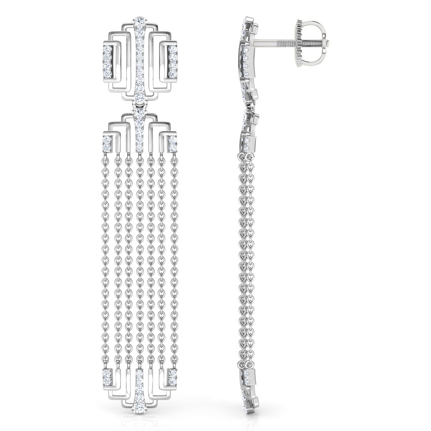 Liberty Linear Diamond Drop Earrings Liberty Linear Diamond Drop Earrings