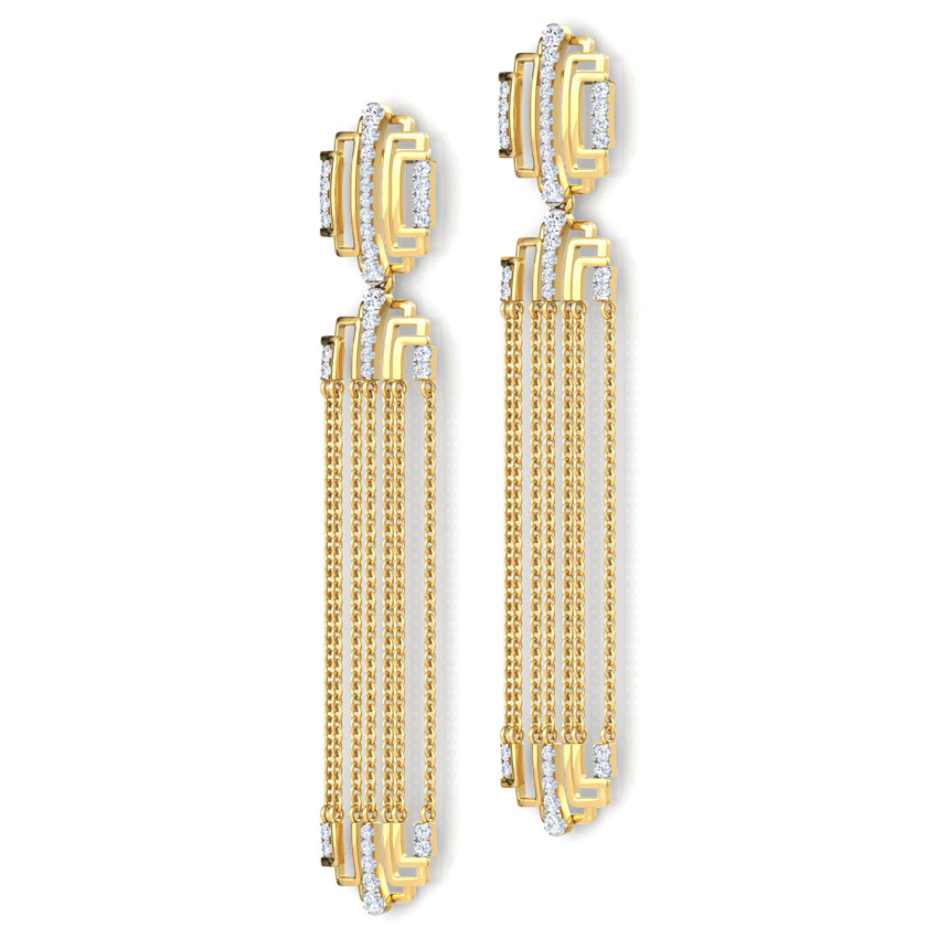Liberty Linear Diamond Drop Earrings