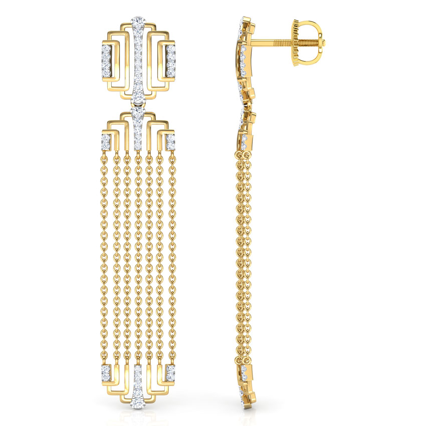 Liberty Linear Diamond Drop Earrings