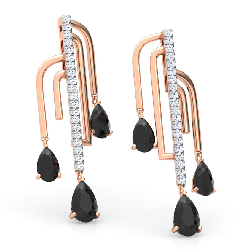 Liberty Curvilinear Gemstone Drop Earrings