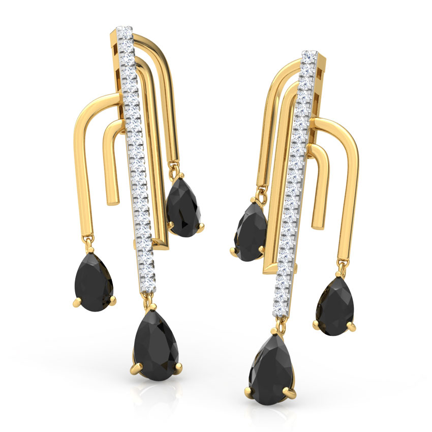 Liberty Curvilinear Gemstone Drop Earrings