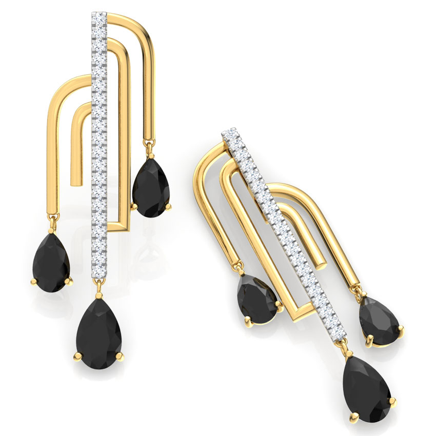 Liberty Curvilinear Gemstone Drop Earrings