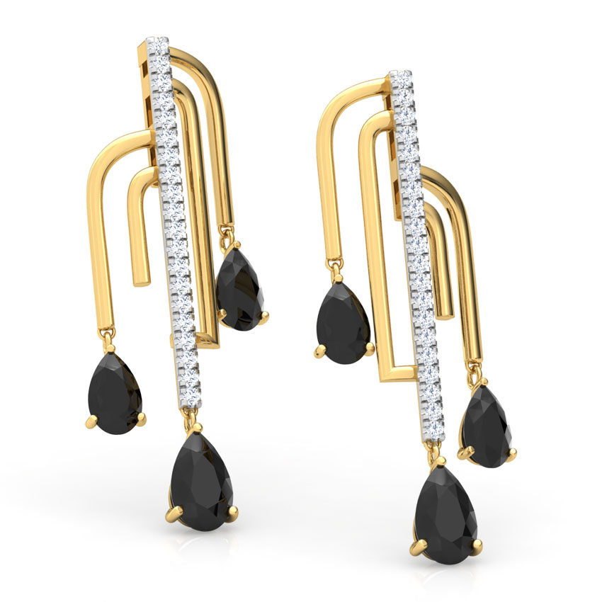 Liberty Curvilinear Gemstone Drop Earrings