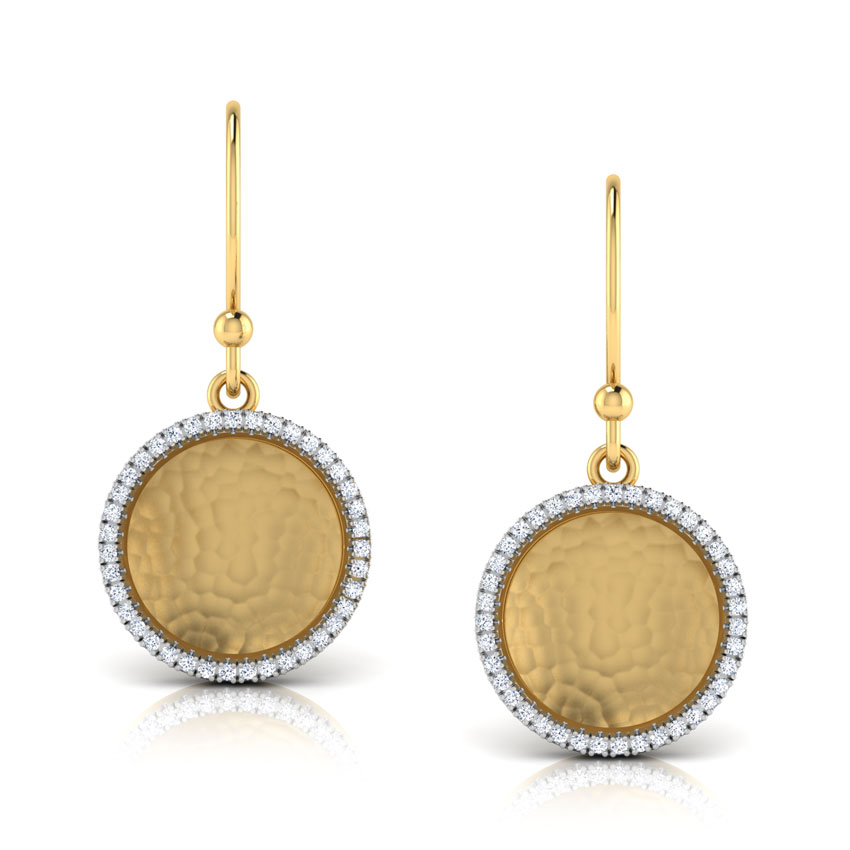 Isidora Hammered Diamond Drop Earrings