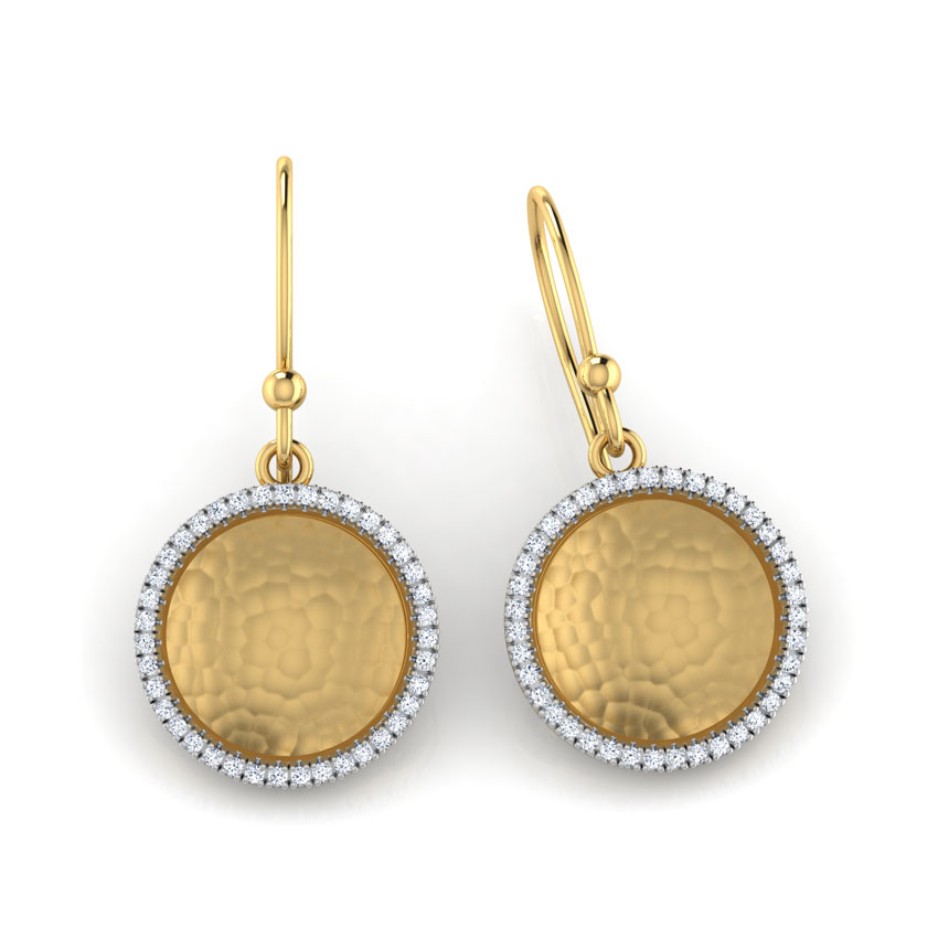 Isidora Hammered Diamond Drop Earrings