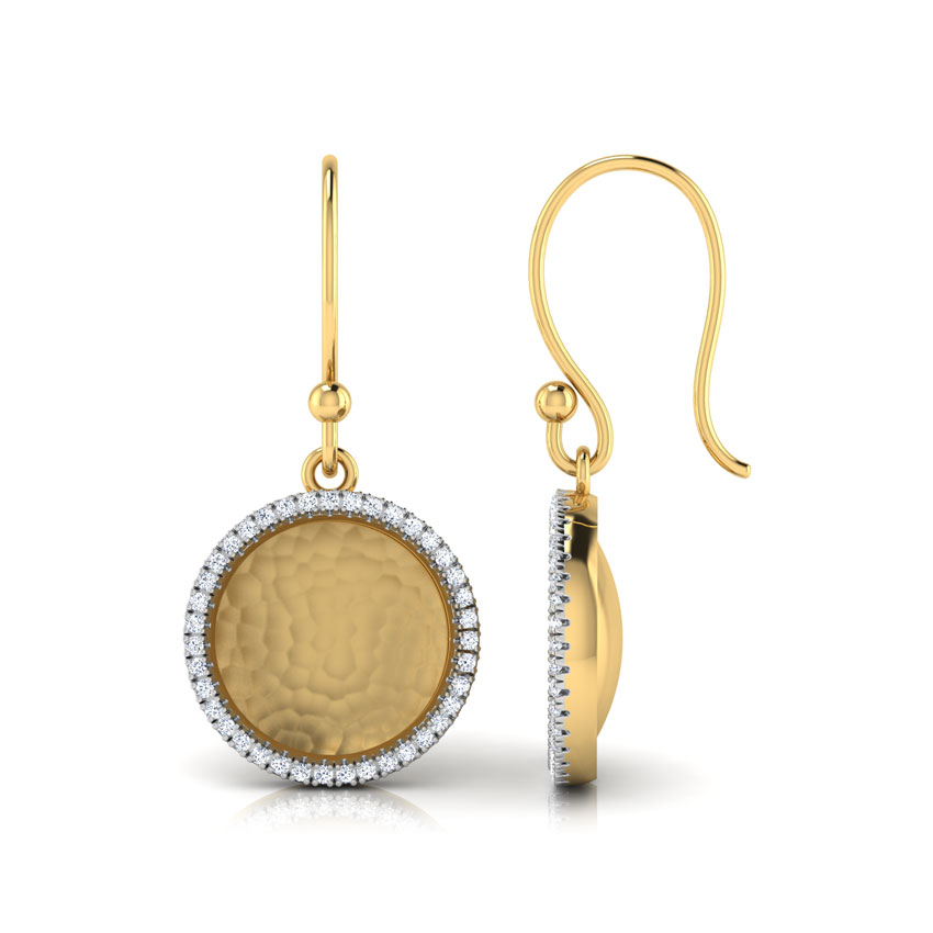 Isidora Hammered Diamond Drop Earrings