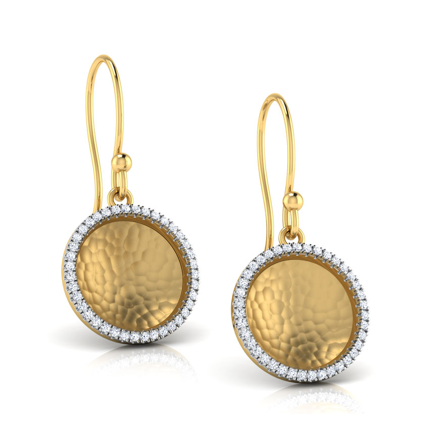 Isidora Hammered Diamond Drop Earrings