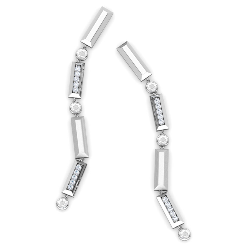 Shanti Linear Gemstone Drop Earrings Shanti Linear Gemstone Drop Earrings