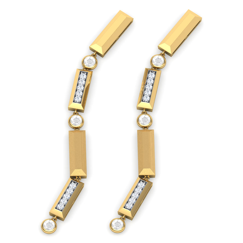 Shanti Linear Gemstone Drop Earrings