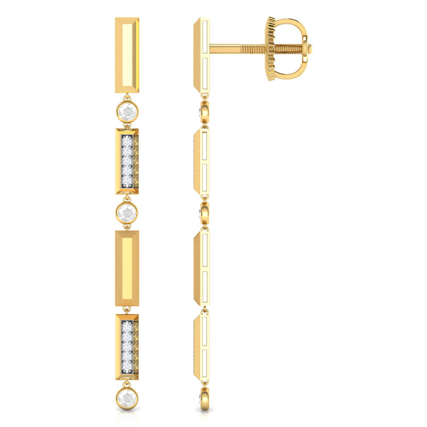 Shanti Linear Gemstone Drop Earrings