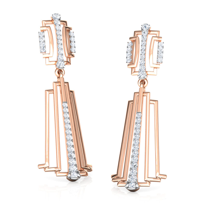 Liberty Flare Diamond Drop Earrings